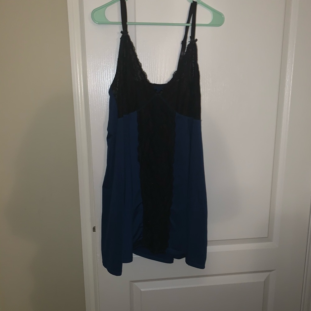 Blue and black nightie